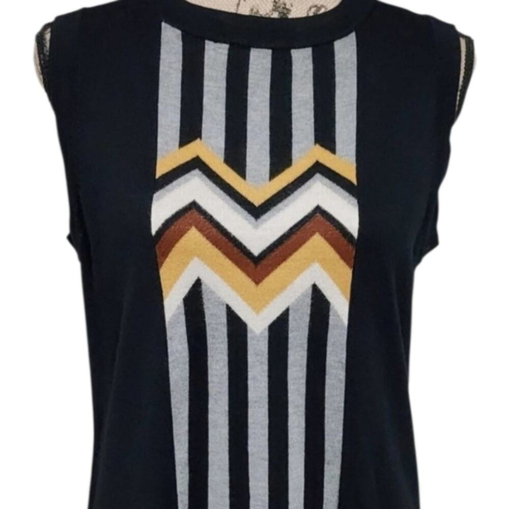 Missoni for Target 20th Anniversary Black Knit Chevron Shift Dress Womens Medium - Picture 3 of 8